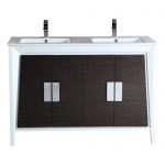 Imperial II Modern Double Bathroom Vanity 48″ Gray and White