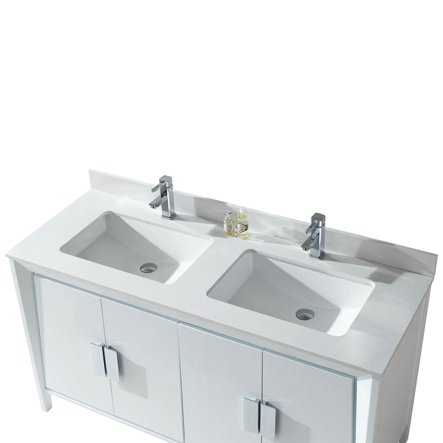 Imperial II Modern Double Bathroom Vanity 60"  White