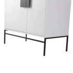Shawbridge 36″ Modern Bathroom Vanity White with Black Hardware