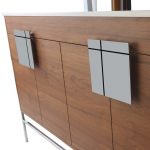 Shawbridge 60″ Modern Single Bathroom Vanity Spicy Walnut with Chrome Hardware