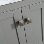 Eviva London 30 In. Transitional Grey Bathroom Vanity With White Carrara Marble Countertop
