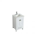 Eviva London 30 In. Transitional White Bathroom Vanity With White Carrara Marble Countertop