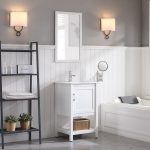 Lucca Modern 20″ Bathroom Vanity Set with Mirror Matte White