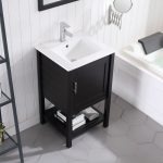 Lucca Modern 20″ Bathroom Vanity Set with Mirror Espresso