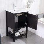 Lucca Modern 20″ Bathroom Vanity Set with Mirror Espresso