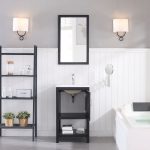 Lucca Modern 20″ Bathroom Vanity Set with Mirror Espresso