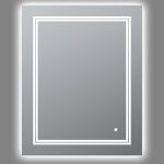AQUADOM Soho 24 inches x 30 inches Led Lighted Silver Mirror for Bathroom