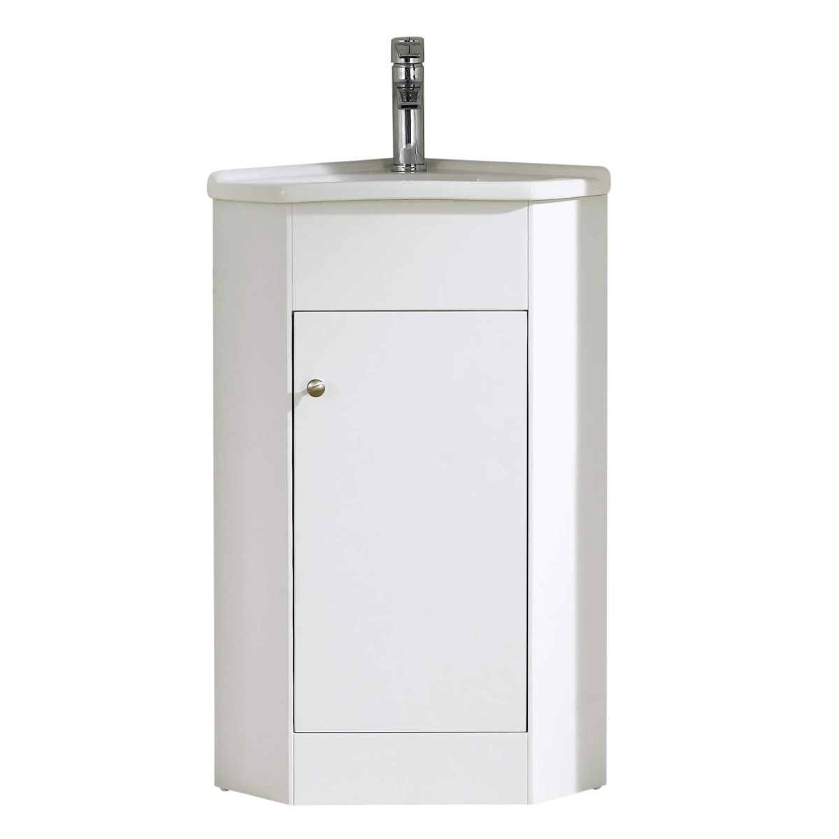 Englewood 22" Modern Corner Bathroom Vanity White