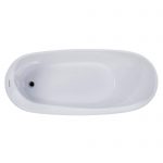 Zen 59″ Freestanding White Bathtub