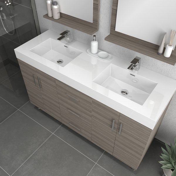 Ripley 60 inch Double Bathroom Vanity Sink