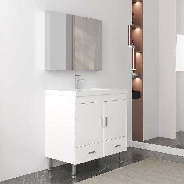 Alya Bath Ripley 36 Inch Modern Bathroom Vanity, White