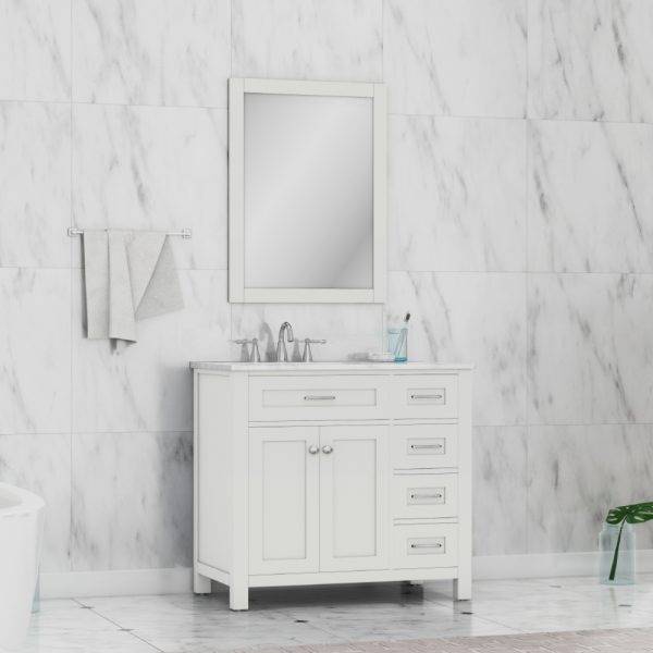 Norwalk 36 Bathroom Vanity With, 36 Inch Bath Vanity With Marble Top