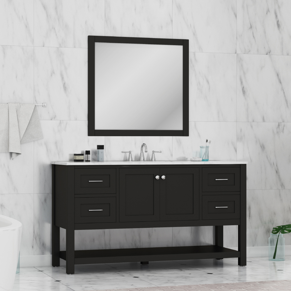 Aberdeen 42″ Bathroom Vanity In Espresso With Marble Top