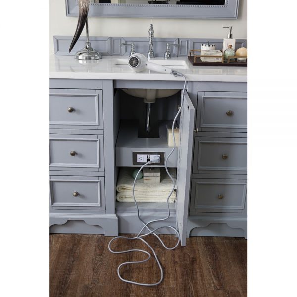 De Soto 48 inch Bathroom Vanity in Silver Gray