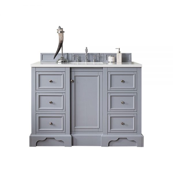 De Soto 48 inch Bathroom Vanity in Silver Gray