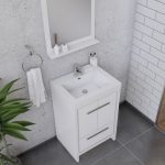 Alya Bath Sortino 24 Inch  Bathroom Vanity, White 3