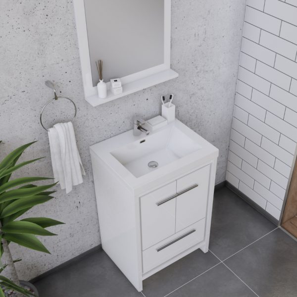 Alya Bath Sortino 24 Inch  Bathroom Vanity, White