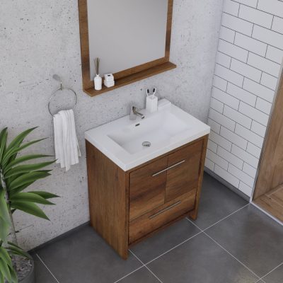 Alya Bath Sortino 30 Inch Bathroom Vanity In Rosewood