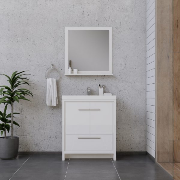 Alya Bath Sortino 30 Inch  Bathroom Vanity, White