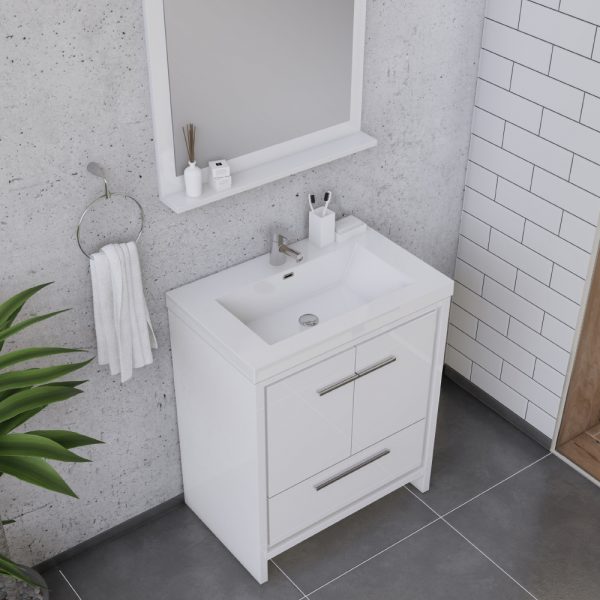 Alya Bath Sortino 30 Inch  Bathroom Vanity, White