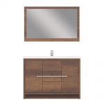 Alya Bath Sortino 48 Inch Bathroom Vanity, Rosewood 6