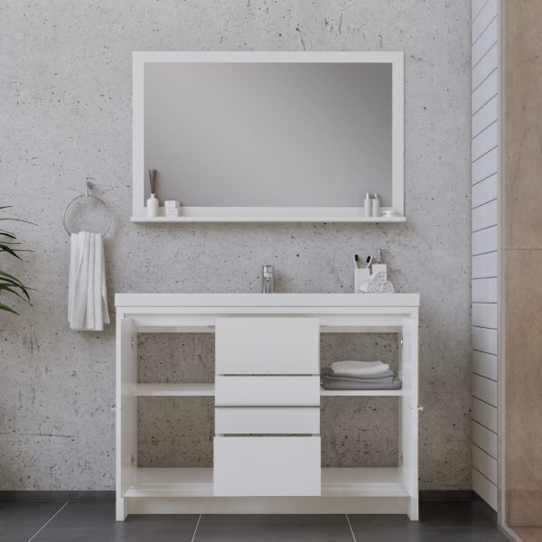 Alya Bath Sortino 48 Inch  Bathroom Vanity, White