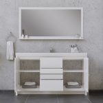 Alya Bath Sortino 60 Inch Single Bathroom Vanity, White 4