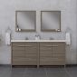 Sortino 72 Inch Double Bathroom Vanity, Gray