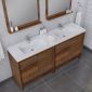 Alya Bath Sortino 72 Inch Double Bathroom Vanity, Rosewood