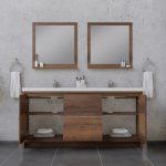 Alya Bath Sortino 72 Inch Double  Bathroom Vanity, Rosewood 4