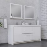 Alya Bath Sortino 72 Inch Double  Bathroom Vanity, White 2
