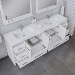 Alya Bath Sortino 84 Inch Double  Bathroom Vanity, White 4