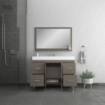 Alya Bath Ripley 48 inch Modern Bathroom Vanity, Gray 5