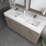 Alya Bath Ripley Modern 56 inch Double Bathroom Vanity, Gray 2