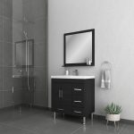 Alya Bath Ripley 30 inch Bathroom Vanity with Drawers, Black 2