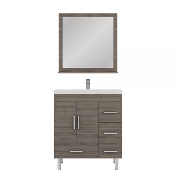 Alya Bath Ripley 30 inch Bathroom Vanity with Drawers, Gray