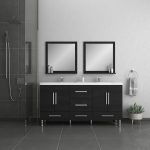 Alya Bath Ripley Modern 67 inch Double Bathroom Vanity, Black 1