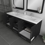 Alya Bath Ripley Modern 67 inch Double Bathroom Vanity, Black 4