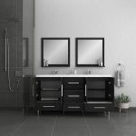 Alya Bath Ripley Modern 67 inch Double Bathroom Vanity, Black 5