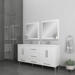 Alya Bath Ripley Modern 67 inch Double Bathroom Vanity, White 2