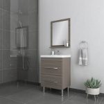 Alya Bath Ripley 24 inch Modern Bathroom Vanity, Gray 2