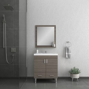 Alya Bath Ripley 30 inch Modern Bathroom Vanity, Gray