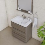 Alya Bath Paterno 30 inch Modern Bathroom Vanity, Gray 3