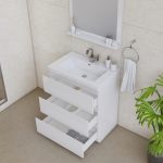 Alya Bath Paterno 30 inch Modern Bathroom Vanity, White 7