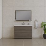 Alya Bath Paterno 48 inch Modern Bathroom Vanity, Gray 1