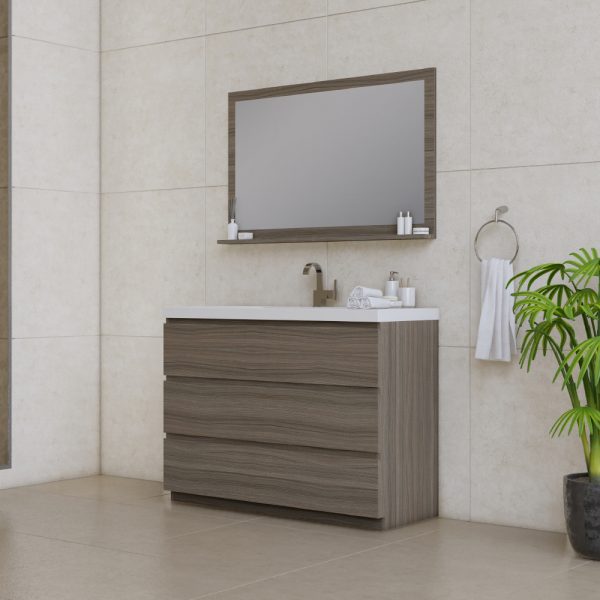 Alya Bath Paterno 48 inch Modern Bathroom Vanity, Gray