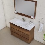 Alya Bath Paterno 48 inch Modern Bathroom Vanity, Rosewood 2