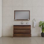 Alya Bath Paterno 48 inch Modern Bathroom Vanity, Rosewood 4