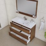 Alya Bath Paterno 48 inch Modern Bathroom Vanity, Rosewood 5