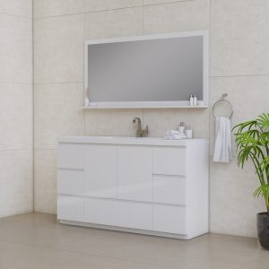 Alya Bath Paterno 60 inch Single Bathroom Vanity, White